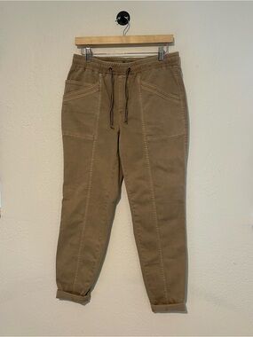 Maurices Women's Drawstring Joggers Khaki Casual Comfort Streetwear Like New| M